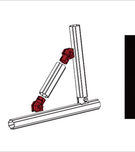 精益管45度內(nèi)漲連接件安裝示意圖 精益管45度內(nèi)漲連接件安裝示意圖