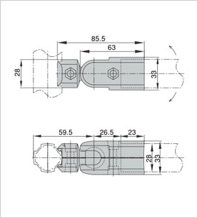 精益管萬向外扣連接件二維圖 精益管萬向外扣連接件二維圖