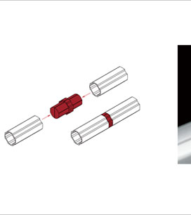 精益管直線內漲件安裝示意圖 精益管直線內漲件安裝示意圖