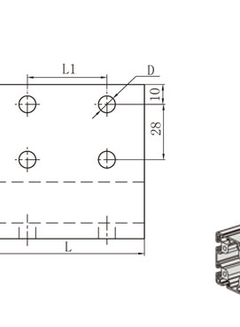 鋁型材(雙槽)強力角件物理參數2 鋁型材(雙槽)強力角件物理參數2