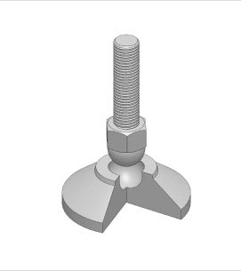 金屬蹄腳剖面圖 金屬蹄腳剖面圖