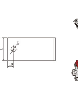 45度鋁型材角碼頂視圖 45度鋁型材角碼頂視圖